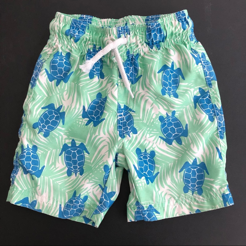 Place Sport Blue Turtle Swim Trunks Size 4
